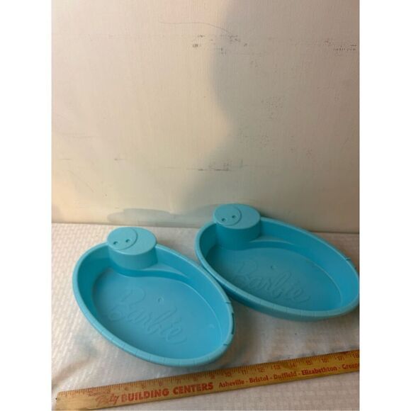2 blue Barbie doll swimming pool 12x7" - Picture 3 of 3